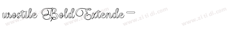 urostile BoldExtende字体转换